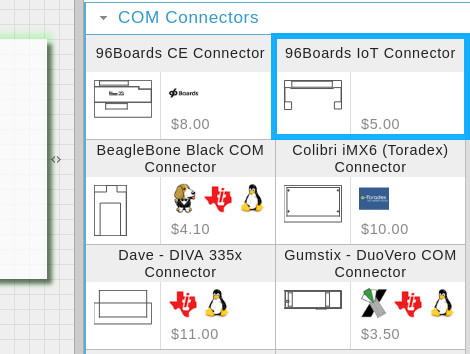 96Boards IoT Connector in Geppetto