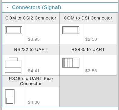 Connectors (Signals) Shelf